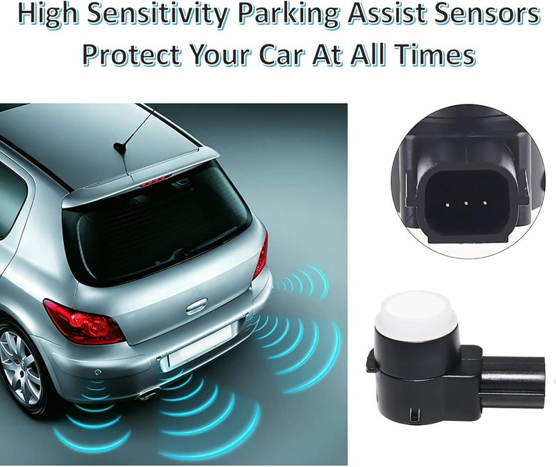 MANATEE 15239247 Backup Parking Assist Object Sensor, 25961316 Bumper Object Sensor for Chevy, for Cadillac, for GMC, for Buick Lucerne Enclave 25961317 25962147 (White 4PCS) - Image 2