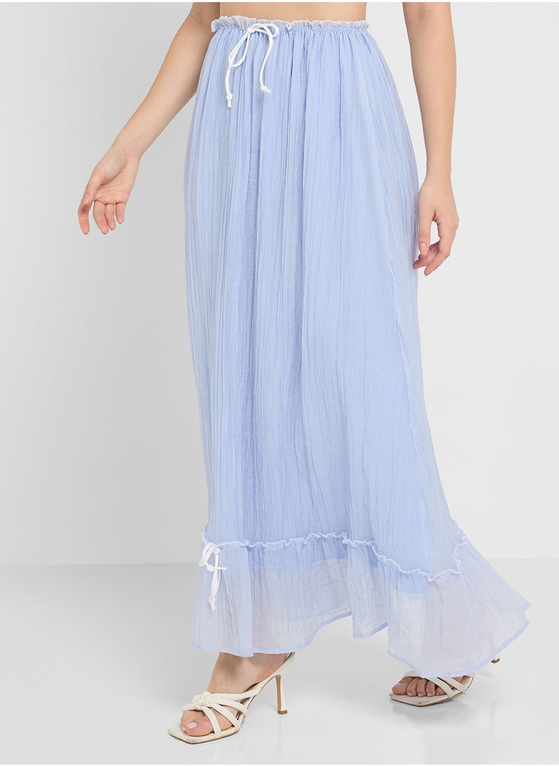 Ginger - Tie Up Detail Strappy Top & Maxi Skirt Set - Image 1