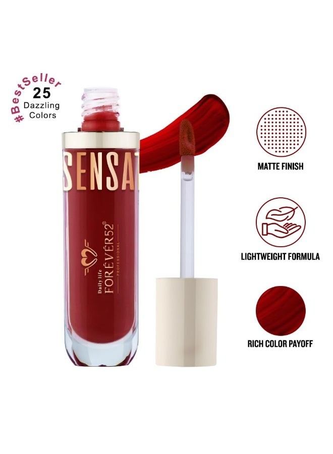 Daily Life Forever52 Sensational Lip (Autumn Spice-22, 6ml) | Long-lasting & Smudge-proof Matte Liquid Lipstick - Image 3