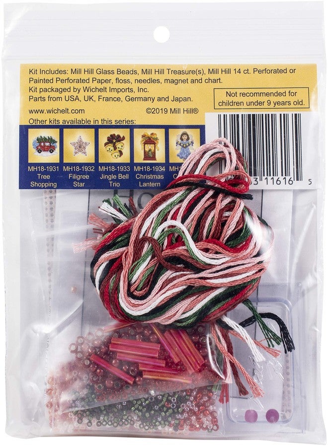 Mill Hill Holiday Flamingo Cross Stitch Ornament Kit 2019 Winter Holiday MH181935, Multi - Image 3