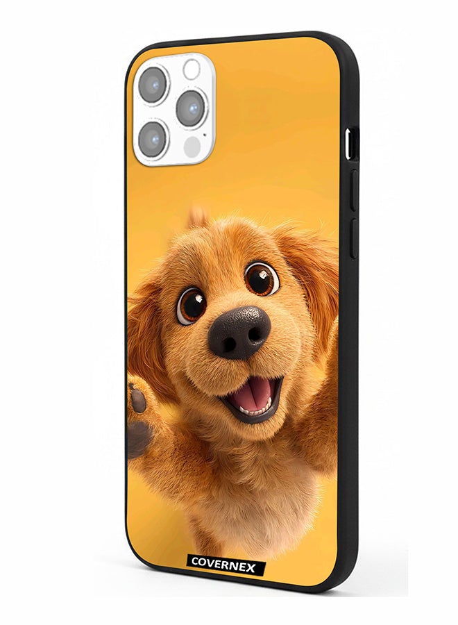 Covernex Apple iPhone 12 Pro Protective Case Cover Printed Featuring Adorable Puppy Portrait - Image 1