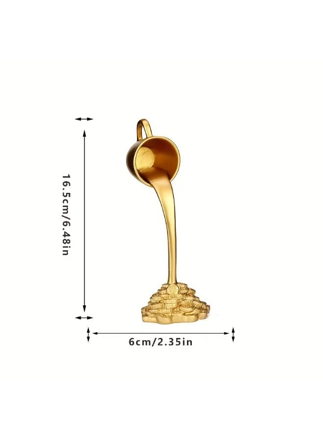 Suspended Coffee Cup Resin Ornaments Home Ornaments Gold - Image 3