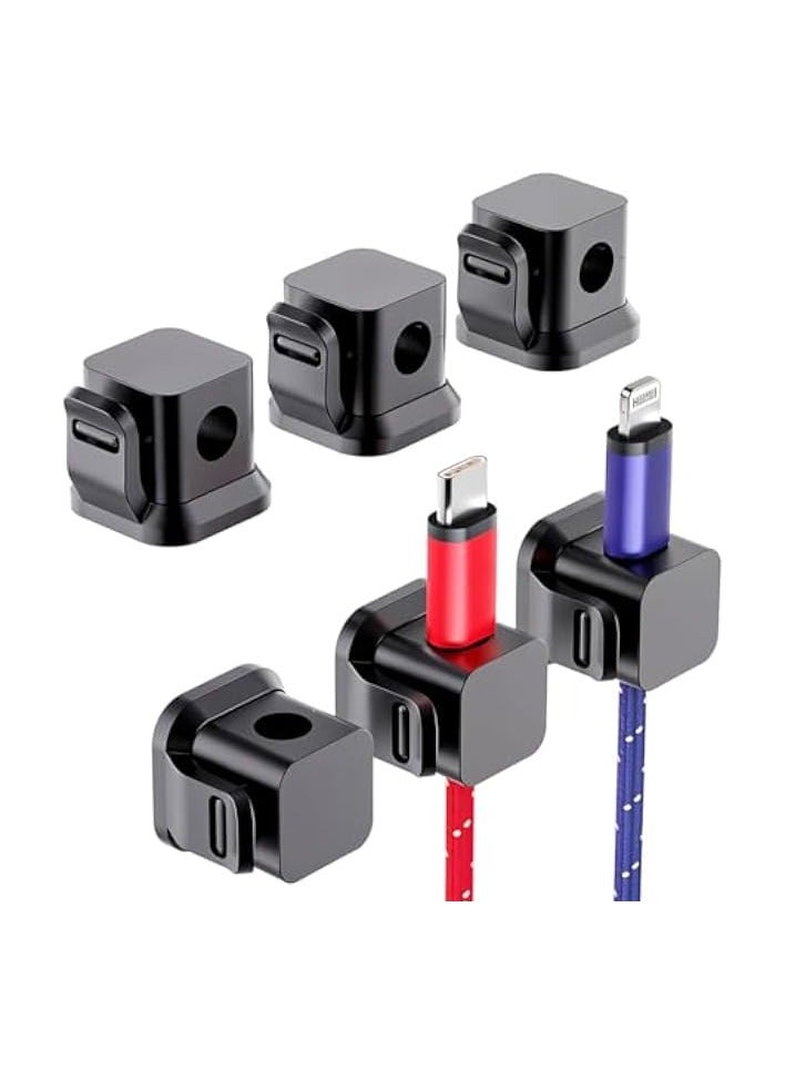 erorex 6Pcs Cord Organizer Adhesive, Cable Clips, Cable Management Clips, Wire Holder Organizer for Charging Cables, Cord Holder for Desk Home Wall Nightstand, Charger Cable Organizer Clips - Image 1