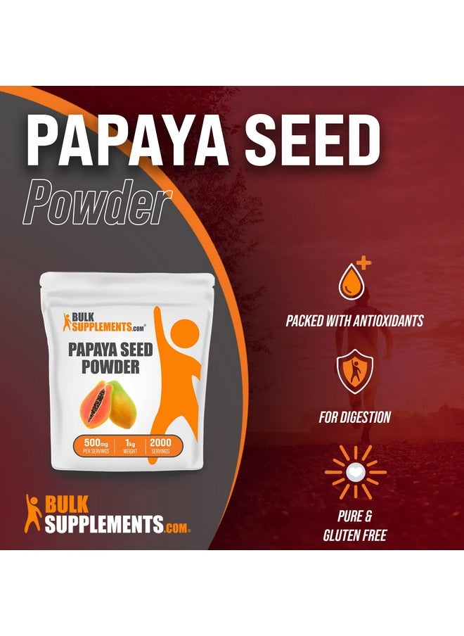 BULKSUPPLEMENTS.COM - Papaya Seed Powder Papaya Enzymes Powder Pure Papaya Seeds Papaya Powder Papaya Digestive Support 500Mg Of Papaya Seeds Powder Per Serving 1 Kilogram 22 Lbs - Image 1
