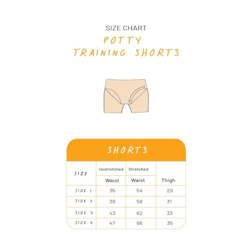 SNUGKINS Potty Training Shorts for Toddlers, Boys and Girls | 100% Cotton. (Size 3, Fits 3-4 Years) - Pack of 2 Multi-Color - Image 5