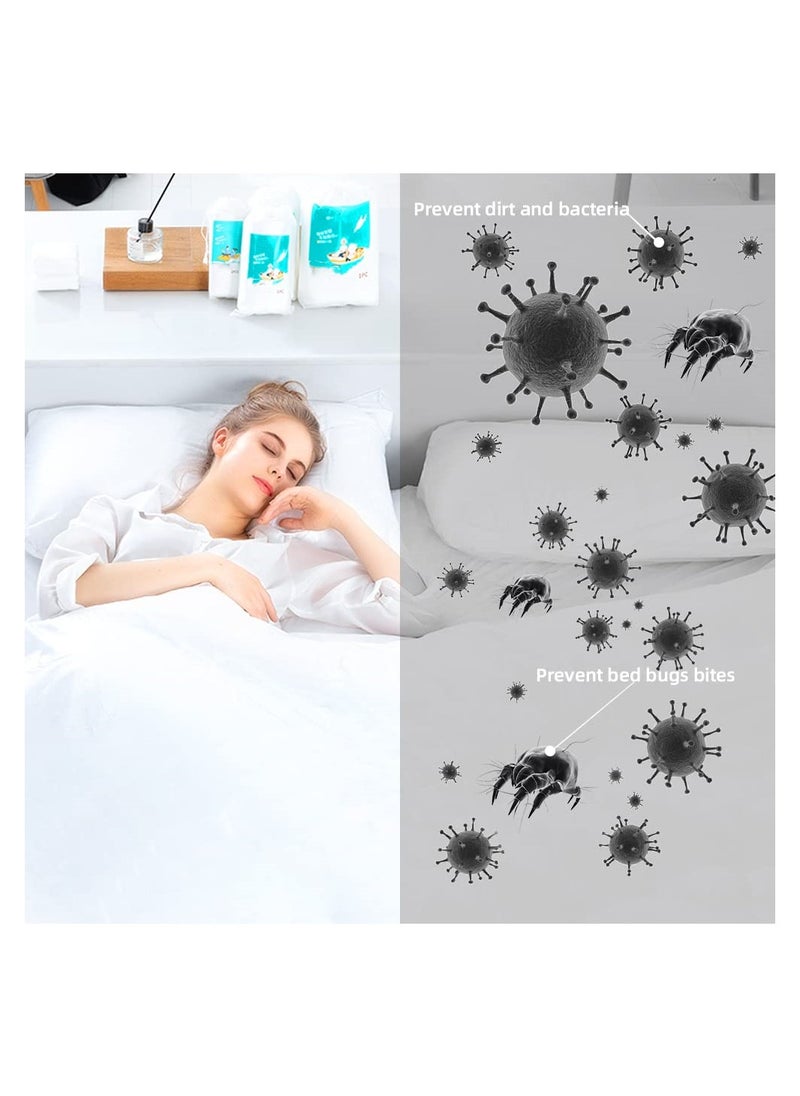 SYOSI Disposable Bed Sheets Travel Disposable Bedding Set Portable Travel 4 Pack Sheets for Hotel One Time Bedsheet Travel Bed Cover Disposable Pillow Case Quilt Cover King  - Image 3