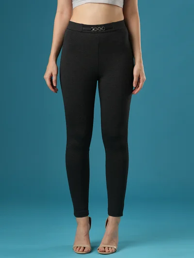 globus Women Mid Rise Stretchable Skinny Fit Treggings