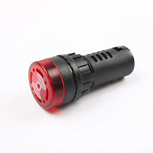 CentIoT - AD16-22SM - LED Active Buzzer Beep Alarm - Flash Signal Indicator Light - AC DC 22mm (24V, Red) - Image 1
