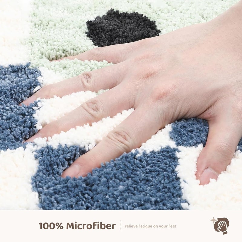 Tazweeq Non Slip Super Absorbent Microfiber Bath Mat, Machine Washable Cute Bathroom Rug for Shower Bedroom Kitchen Doorway (40x60cm) - Image 5