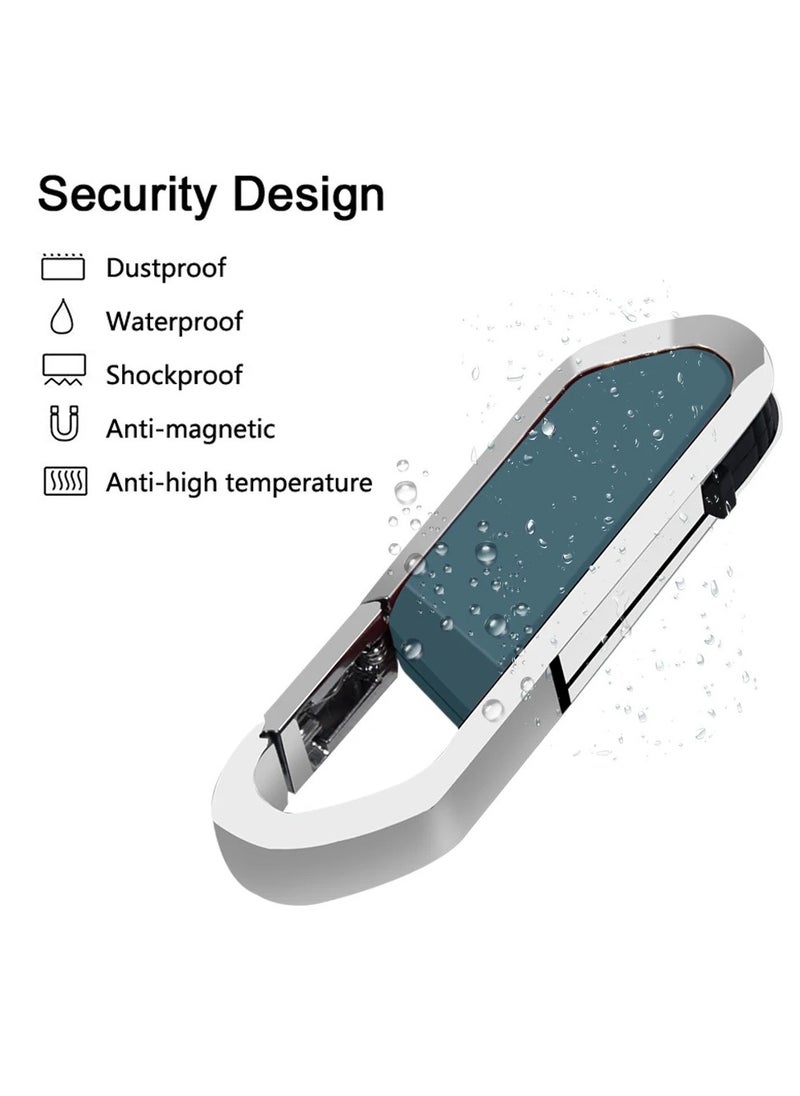 AROAQ - USB Flash Drive, Portable Metal Thumb Drive with Keychain, USB 2.0 Flash Drive Memory Stick, Convenient and Fast Pen Thumb U Disk for External Data Storage, (1pc 2GB Blue) - Image 1