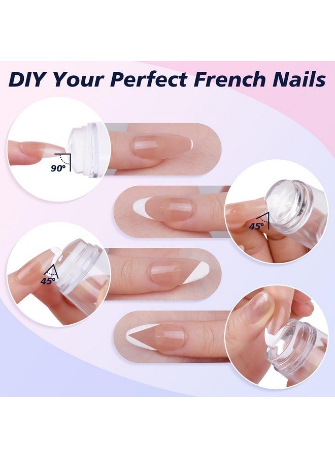 Subay French Nail Stamper, Nail Stamper Kit - 2pcs Nail Art Stamper, Nail Scraper, 2pcs Nail Stamping Plate, 4pcs Replaceable Silicone Jelly Heads for Gel Manicure Home Salon Nail Art DIY - Image 3