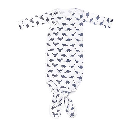 Copper Pearl Baby Gown - Knotted Newborn Sleepers for Baby Boy and Girl, Soft Stretchy Long Sleeve Infant Gowns with Bottom Tie and Hand Mittens, Perfect Hospital Coming Home Outfit (Wild) - Image 1