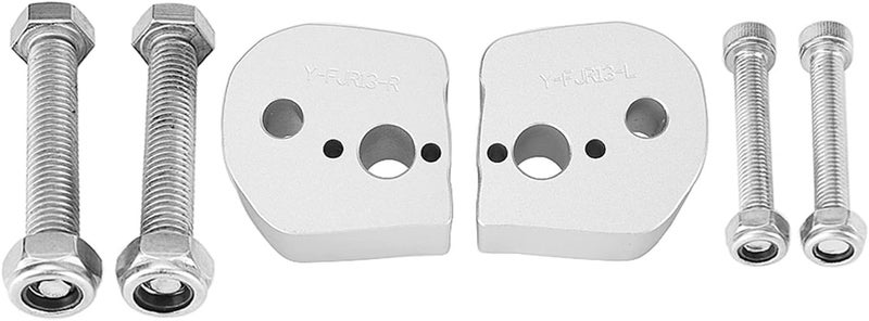 DEMULAX Silver Handlebar Riser Clamp for Yamaha FJR1300 - Image 1