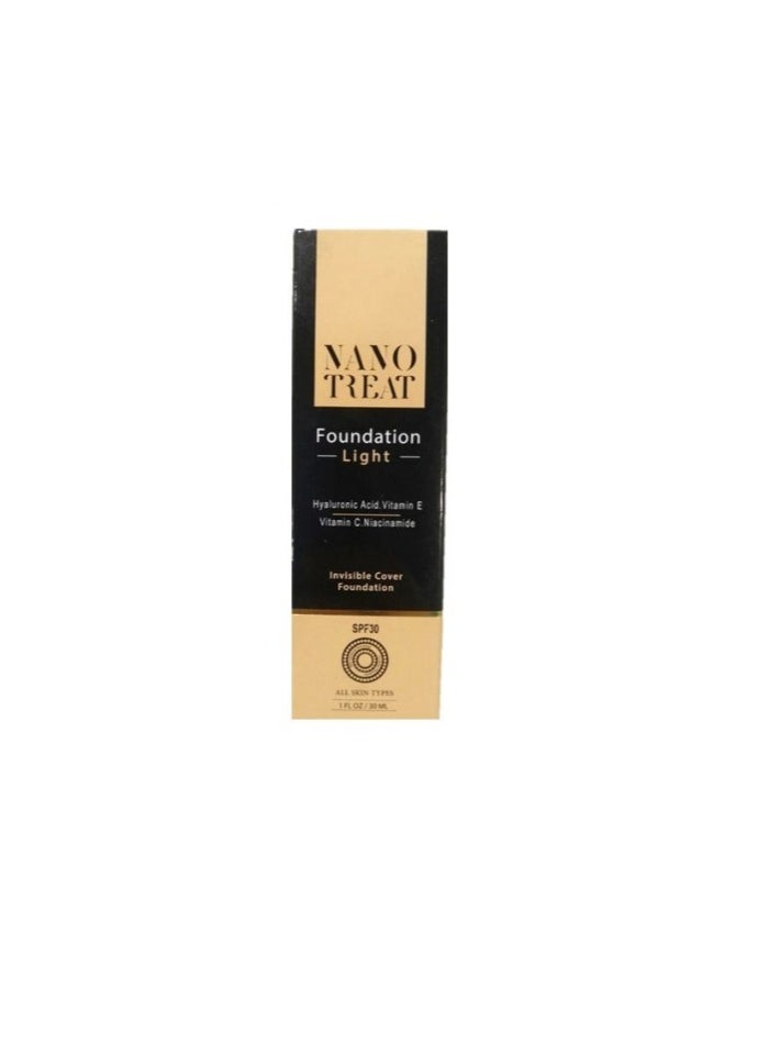 Nano Treat - NANO TREAT FOUNDATION SPF30 (LIGHT) 30ML - Image 1
