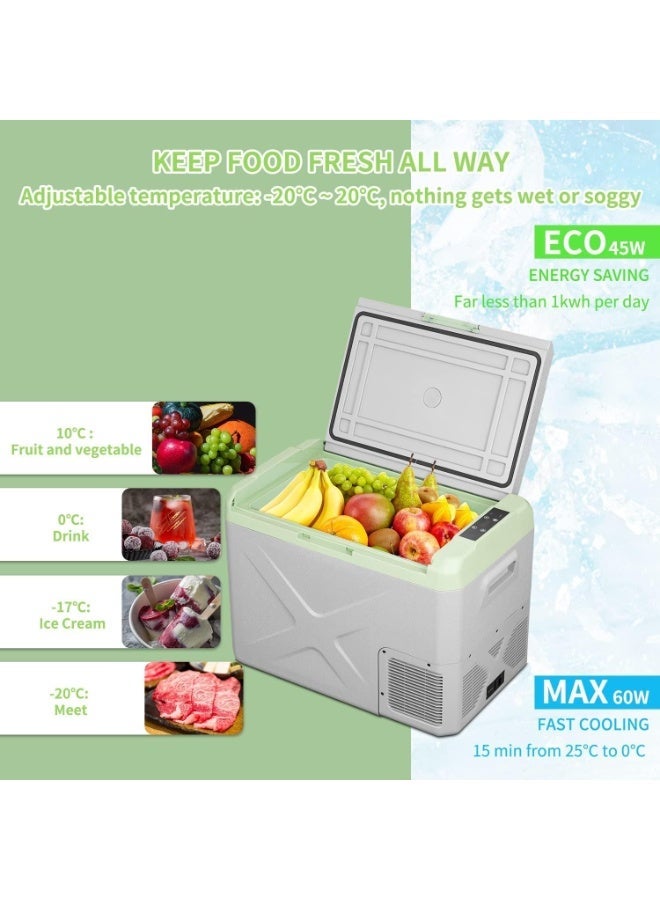 DLC 30L Car Fridge Freezer Portable Compressor Car Refrigerator 12/24V Electric Cooler for Camping, Road Trip, Picnic, Down to -20℃ - Image 5