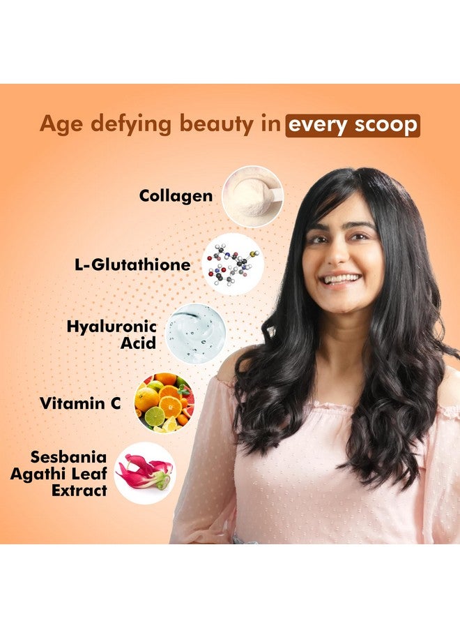 FYTIKA HEALTHCARE PRODUCTS Let It Glow Marine Collagen Supplement for Men & Women|L- Glutathione, Vitamin C|Promotes Healthy Skin, Hairs and Nails (Orange, Pack of 1, powder, 1 count, 25 Servings) - Image 4