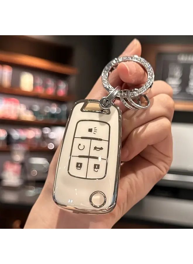 غطاء مفتاح TPU أرجواني لسيارات شيفروليه إكوينوكس، كروز، كامارو، ماليبو، إمبالا، سونيك - Image 4