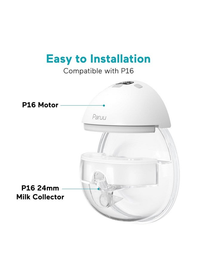 Paruu P16 Replacement Full Set Collector Cup, Only Compatible with P16 Wearable Breast Pump (150ml, 24mm Flange), Original Accessories - Image 4