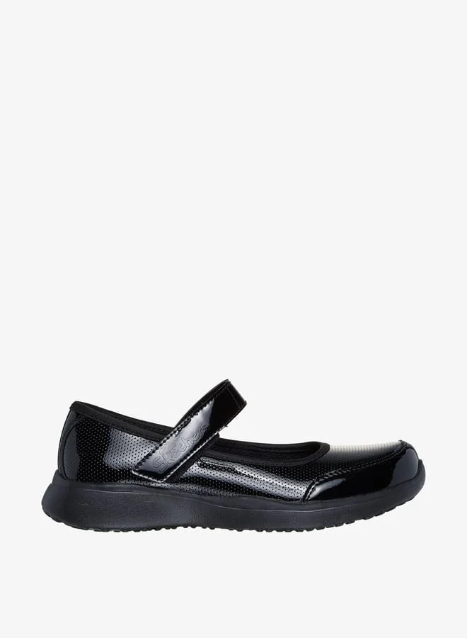 سكيتشرز Girls Textured Mary Jane Shoes With Hook And Loop Closure - Microstrides