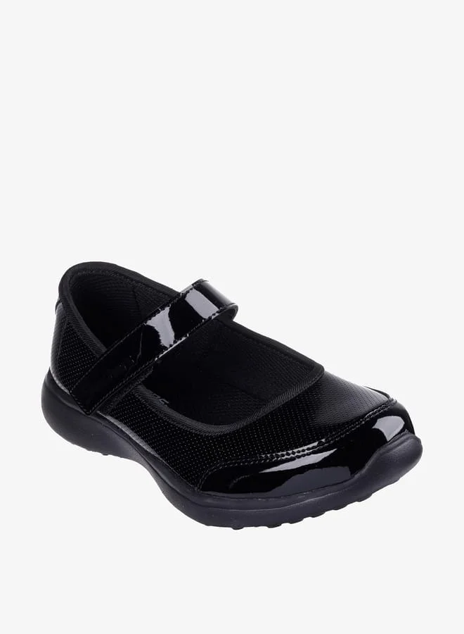 Skechers Girls Textured Mary Jane Shoes With Hook And Loop Closure - Microstrides