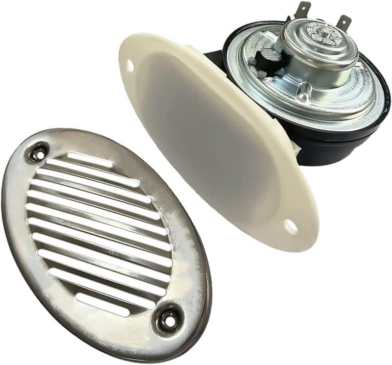 C CLINK CLINK 316 Stainless Steel 12V Hidden Flush Mount 5190512 Marine Boat Horn With two types of 316 stainless steel mounting screws Two Hole Installation Spacing of 114.3 mm - Image 4