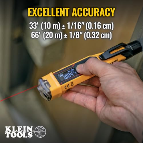 Klein Tools NCVT-6 Non-Contact Volt Tester, 12 - 1000V AC Pen with Integrated Laser Distance Measure, LED and Audible Alarms, Pocket Clip - Image 3