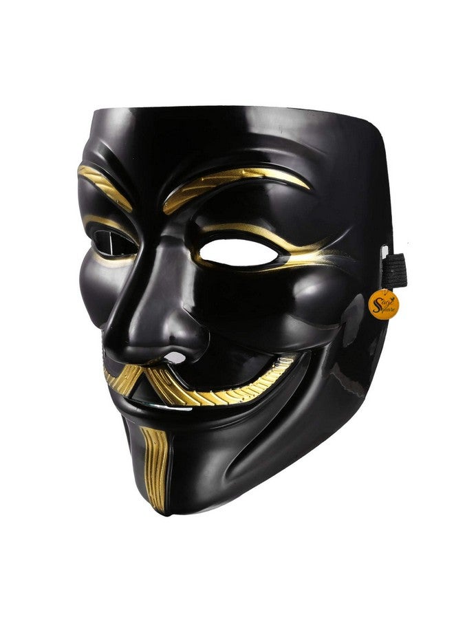 سايج سكوير قناع وجه سايج سكوير فينديتا كوميك، قناع فوكس، قناع وجه مجهول الإصدار VIP، مناسب تمامًا للتنكر، احتجاج في فينديتا من دي سي كوميكس (أسود وأبيض) (عبوة من قطعتين) - Image 4