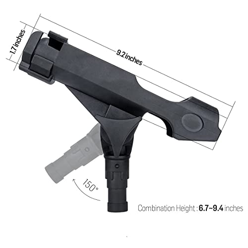 HiUmi 2 Pack Fishing Rod Holder with Track Mount Universal T-Shaped Screw Mounted on Rail for Kayak, Canoe, Fishing Boat (2Pack Rod Holders) - Image 3