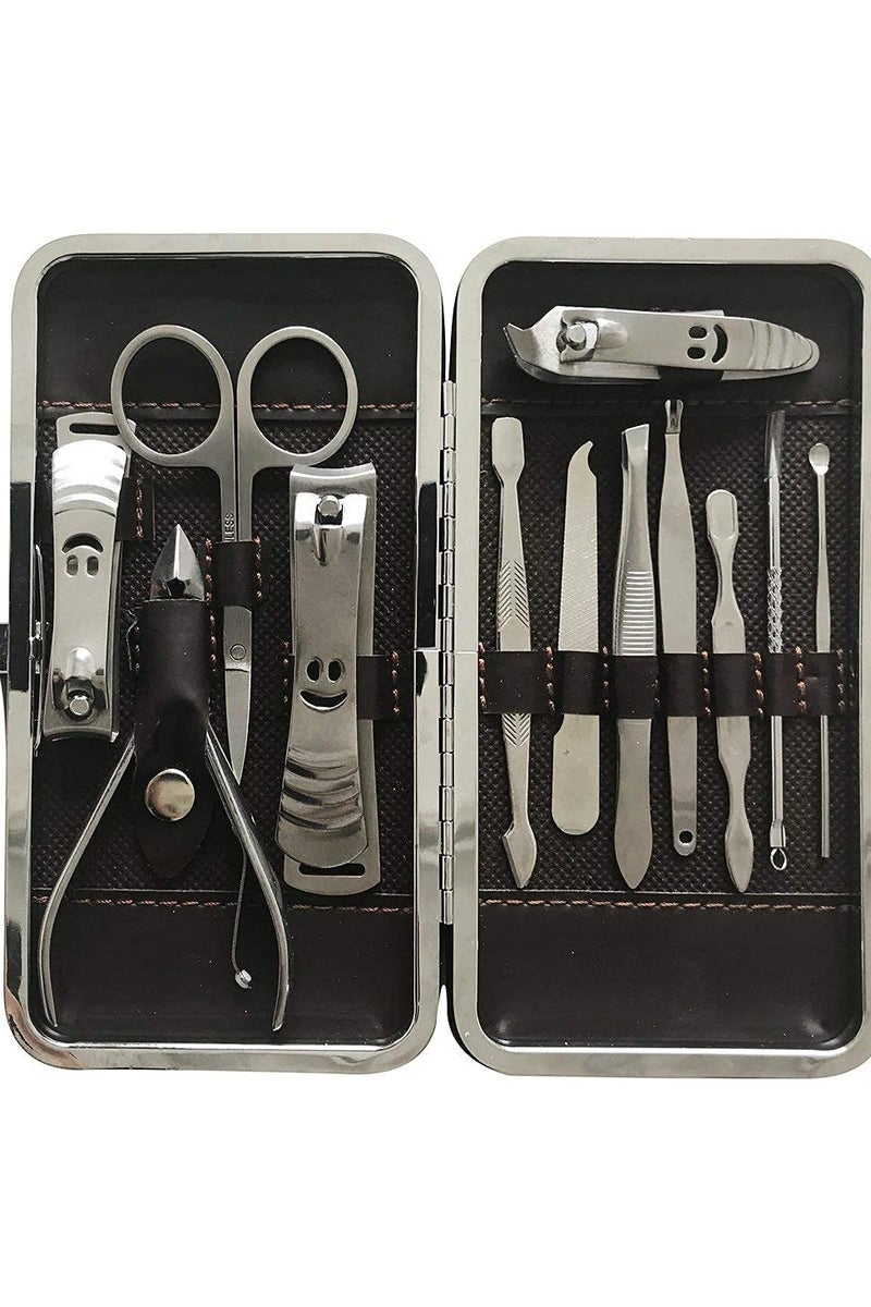 Eleish Nail Clippers Set, Stainless Steel Fingernail and Toenail Clippers, Professional Manicure Pedicure Kit with Travel Case, Nail Care Tools for Grooming - Image 1