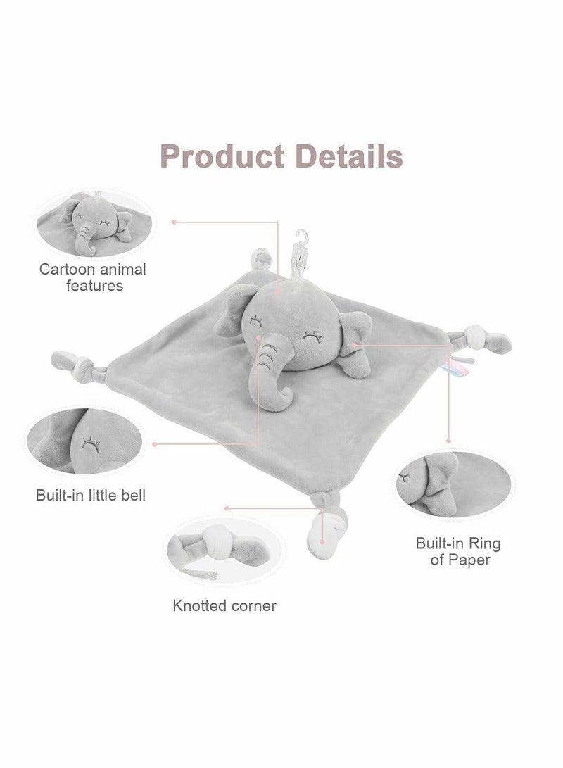 Baby Comforters Elephant Baby Blanket, Baby Girl Boy Comforter Blanket, New Born Baby Infant Toddler Cuddle Snuggle Toy Blankets for Nursery Strollers, Cots, Cribs, Car Seats - Image 4