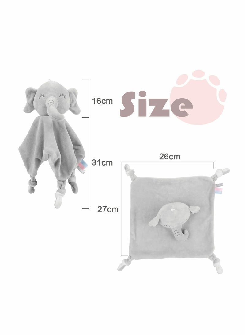 Baby Comforters Elephant Baby Blanket, Baby Girl Boy Comforter Blanket, New Born Baby Infant Toddler Cuddle Snuggle Toy Blankets for Nursery Strollers, Cots, Cribs, Car Seats - Image 2