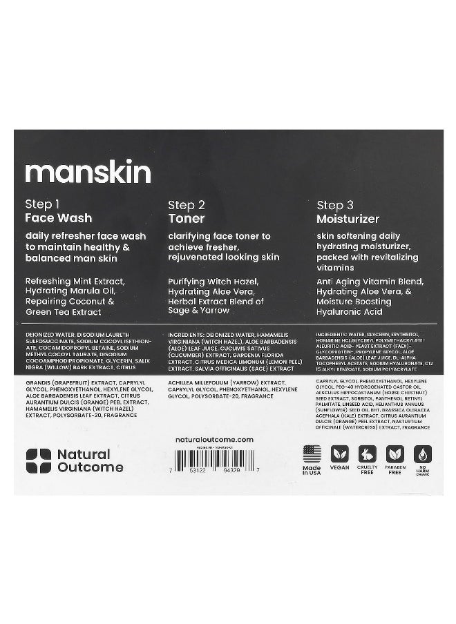 natural outcome Natural Outcome, Man Skin, Everyday Face Kit, 3 Piece Kit  - Image 4