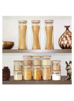 Glass Food Storage Containers Set,Spice Jar Set,6 Piece Glass Jar with Bamboo Airtight Lids and Labels - pzsku/Z334499D8DC2F83A8668FZ/45/_/1680258416/fef7a21b-198e-4f7f-9ddc-a076bbbc131f