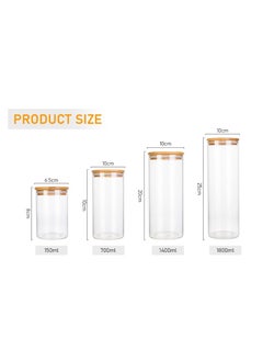 Glass Food Storage Containers Set,Spice Jar Set,6 Piece Glass Jar with Bamboo Airtight Lids and Labels - pzsku/Z334499D8DC2F83A8668FZ/45/_/1680258417/153e3438-40cc-4d30-b2a7-c2d4152c2c1b