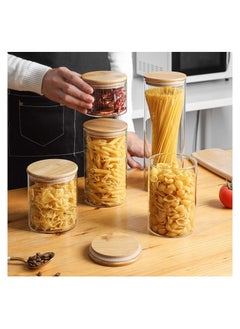 Glass Food Storage Containers Set,Spice Jar Set,6 Piece Glass Jar with Bamboo Airtight Lids and Labels - pzsku/Z334499D8DC2F83A8668FZ/45/_/1680258417/21d612be-19bc-4f00-8d41-05e1b04758a8