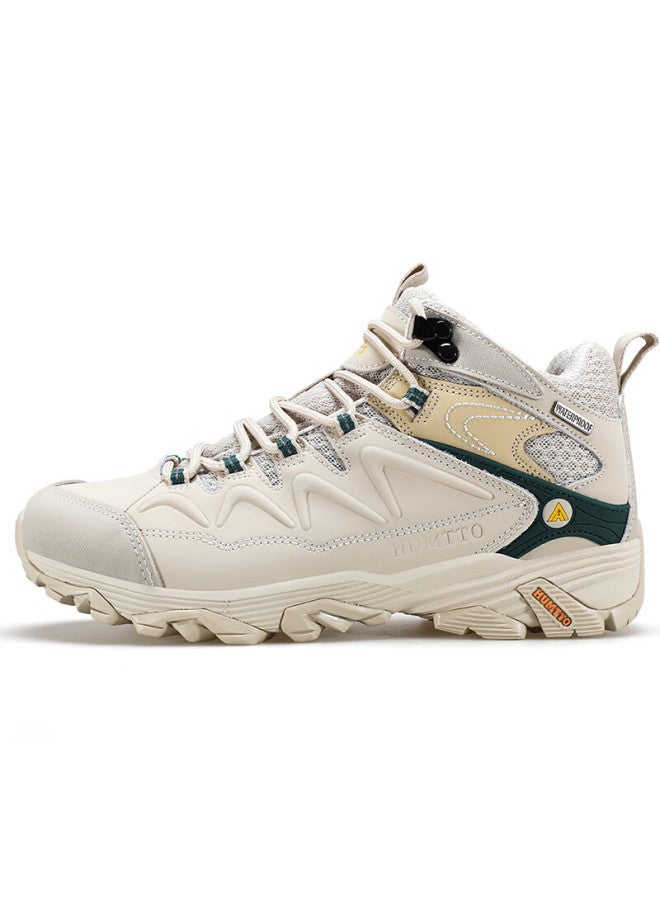 HUMTTO Humtto Women's Anti-slip Hiking Shoes Comfortable Shock-absorbing Outdoor Walking Shoes With Plush Lining Warm Cotton Shoes Beige Green Regular Size 38 - Image 3