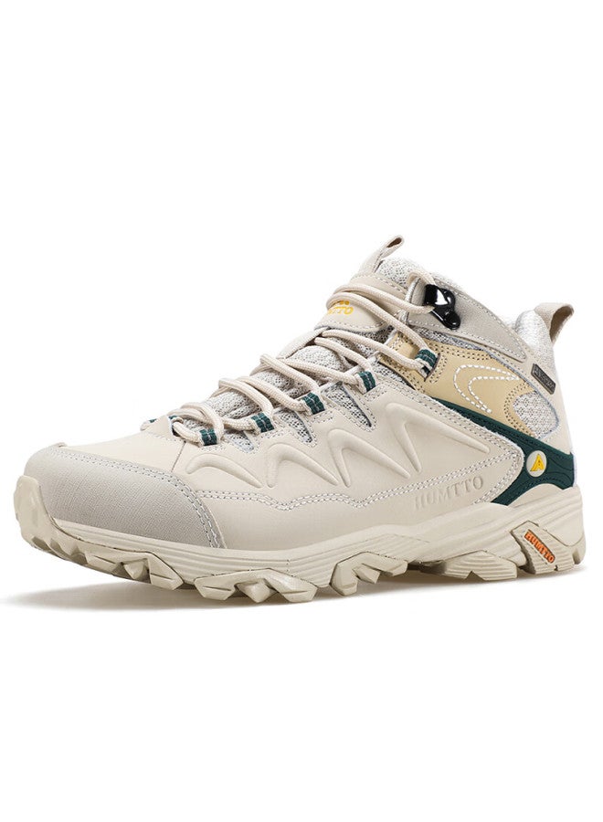 HUMTTO Humtto Women's Anti-slip Hiking Shoes Comfortable Shock-absorbing Outdoor Walking Shoes With Plush Lining Warm Cotton Shoes Beige Green Regular Size 38 - Image 4