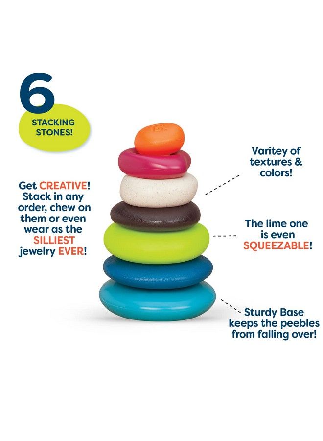 B. Toys By Battat B. Toys Stacking Rings Textured Ring Stacker For Babies Baby Toys 100% Non Toxic Early Development Toys - Image 3