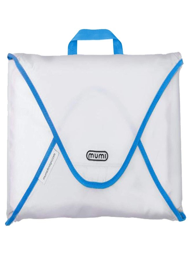 MUMI Travel Garment Bag Folder - 14.5" x 10.5" Foldable Clothes Organizer for Luggage | Anti-Wrinkle Suit & Shirt Case for Men & Women | Carry-On Garment Bag for Travel, Flights & Packing (Blue) - Image 1
