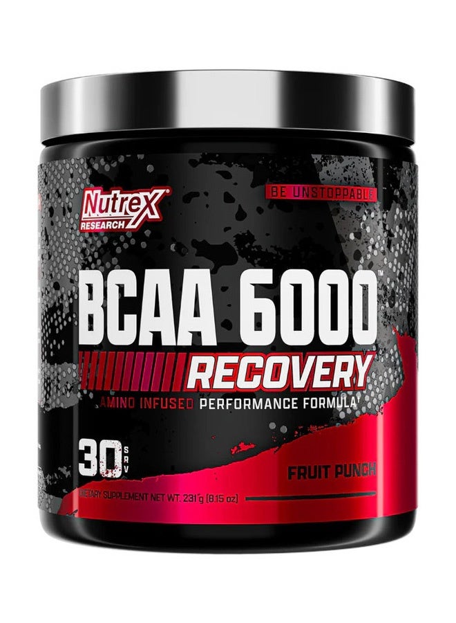Nutrex Research BCAA 6000Essential Amino for Muscle Growth & Recovery Fruit Punch Flavour 30 Servings - Image 1