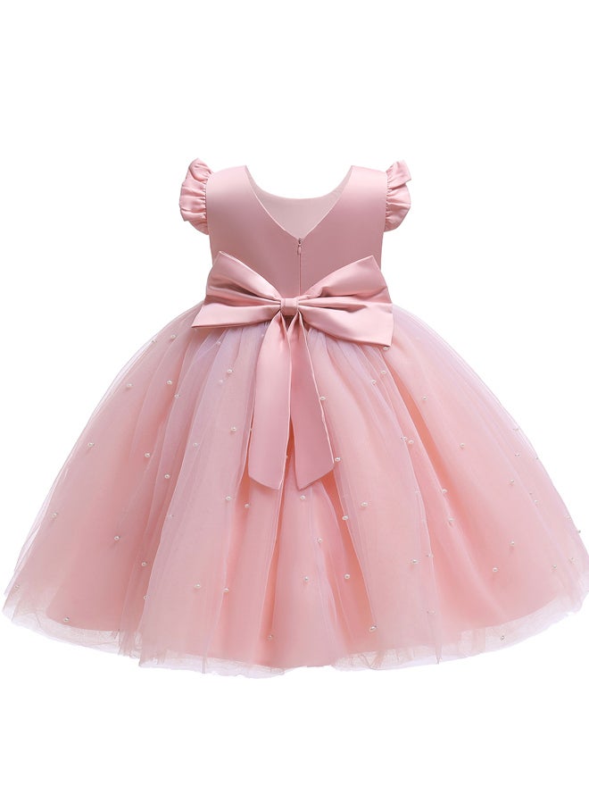 Girls Princess Puffy Dress Wedding Flower Girl Dress Children's Piano Performance costume Dress Host Costume Dress  - Image 2