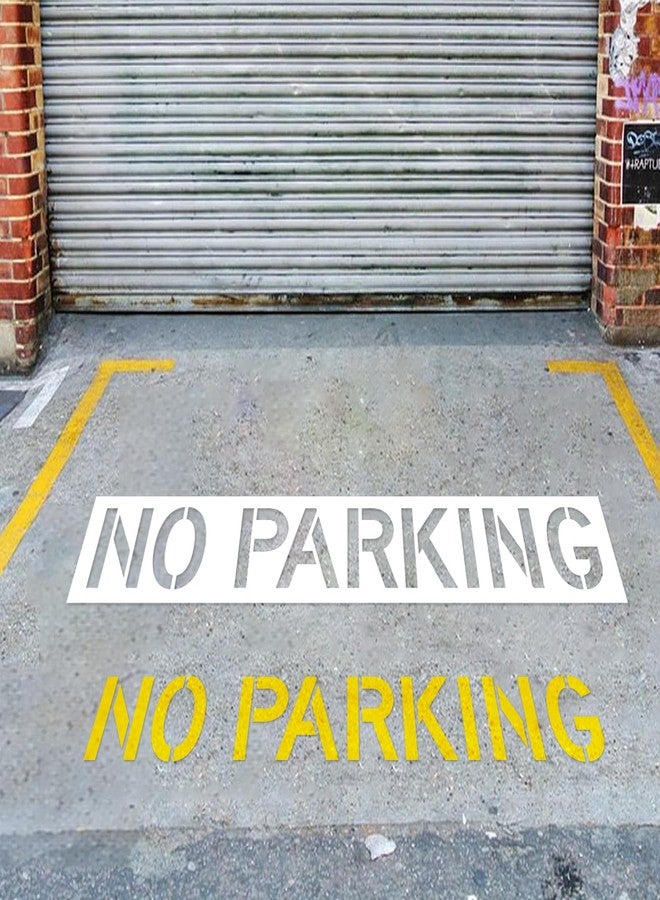 CODOHI No Parking Stencil, 11.8" Letters Height, Foldable Silicone Parking Lot Stencils, Large Reusable Curb Painting Stencils, Fire Lane Stencil for Asphalt Concrete Curb Marking Pavement Sign, 16"x104" - Image 5