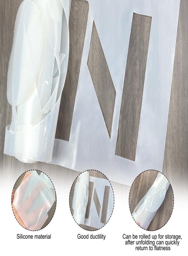 CODOHI No Parking Stencil, 11.8" Letters Height, Foldable Silicone Parking Lot Stencils, Large Reusable Curb Painting Stencils, Fire Lane Stencil for Asphalt Concrete Curb Marking Pavement Sign, 16"x104" - Image 3