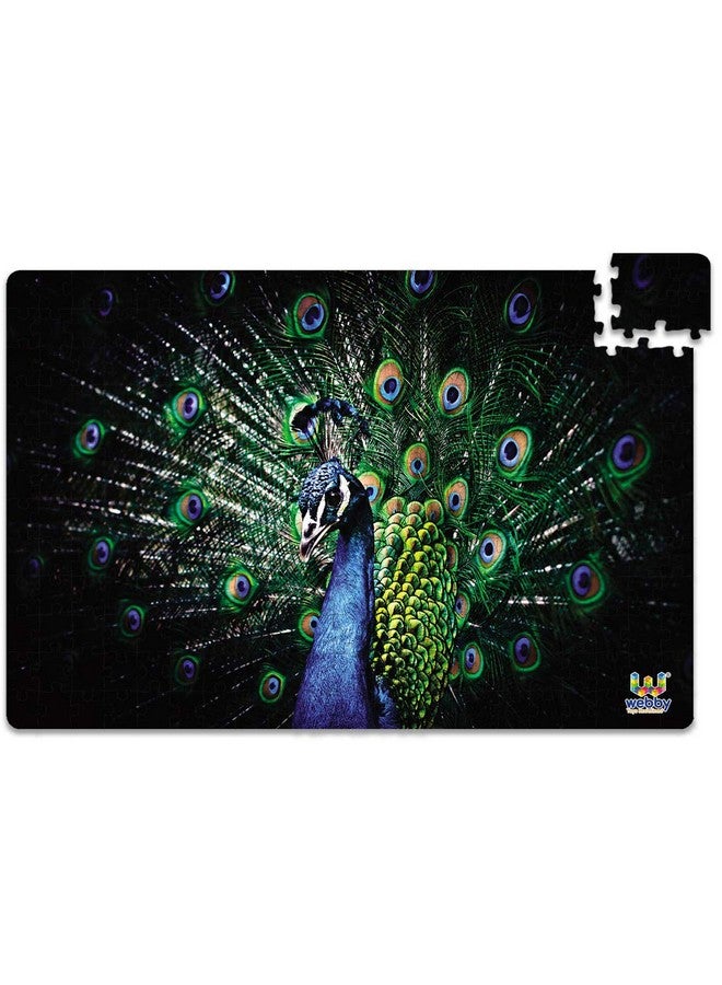 Webby Kid Beautiful Peacock Wooden Jigsaw Puzzle, 252 Pieces - Image 3