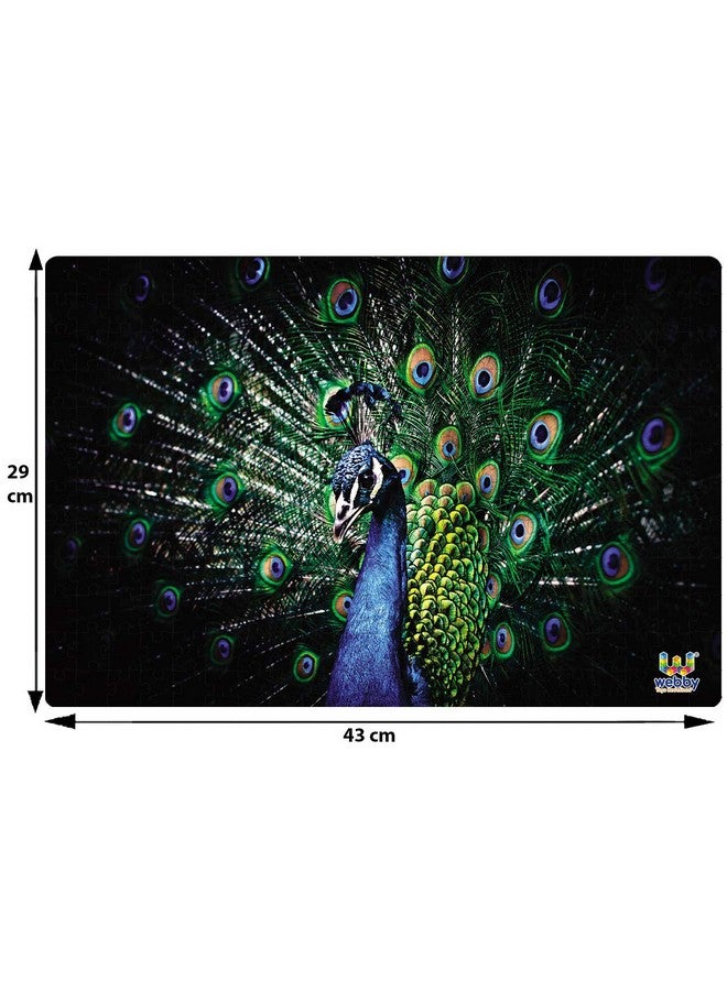 Webby Kid Beautiful Peacock Wooden Jigsaw Puzzle, 252 Pieces - Image 5