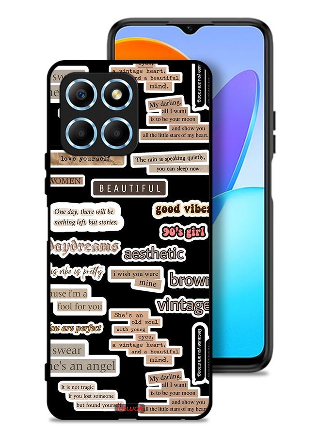 Tolwak Honor X8 5G Protective Case Cover Beautiful Quotes Stickers - Image 1