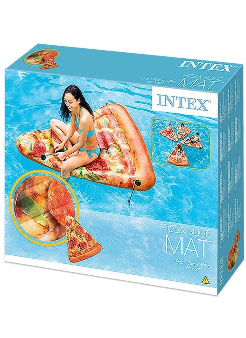 INTEX - 58752EU-Inflatable Floating Pool Pizza Slice Mat 1.75mx1.45m/69"x57" - Image 1
