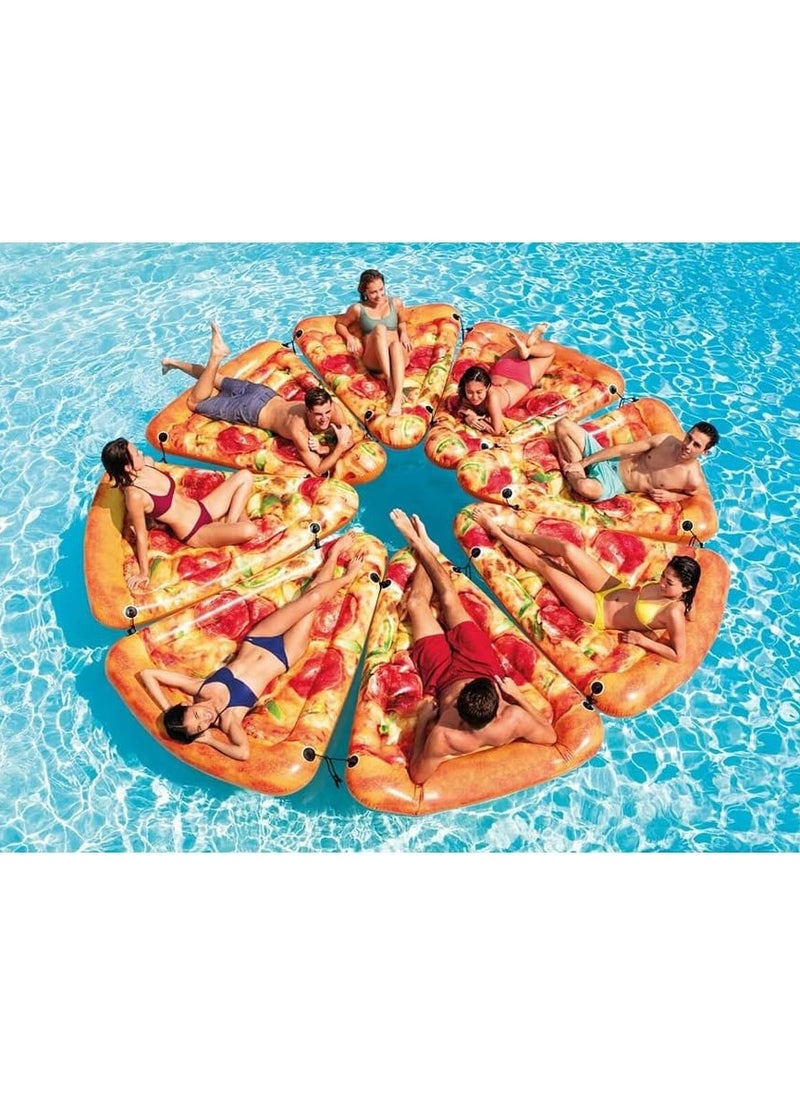 INTEX - 58752EU-Inflatable Floating Pool Pizza Slice Mat 1.75mx1.45m/69"x57" - Image 1