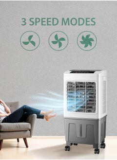 GREEN LION Portable Air Cooler 20L with Cool Function Air Conditioner 60W / Remote Control / Digital Display / Energy Efficient / Eco-Friendly Cooling / Humidification adds moisture / Energy-efficient consumes less power / GA20 - White & Gray  - Image 2