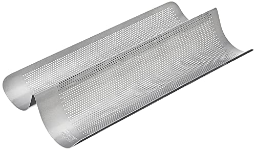 chicago metallic Chicago Metallic Commercial II NonStick Perforated French Bread Pan Perfect for creating a crisp goldenbrown crust